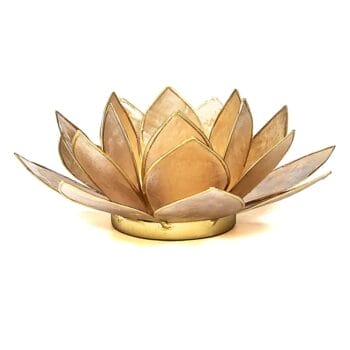 Suport de lumânare Lotus – bej