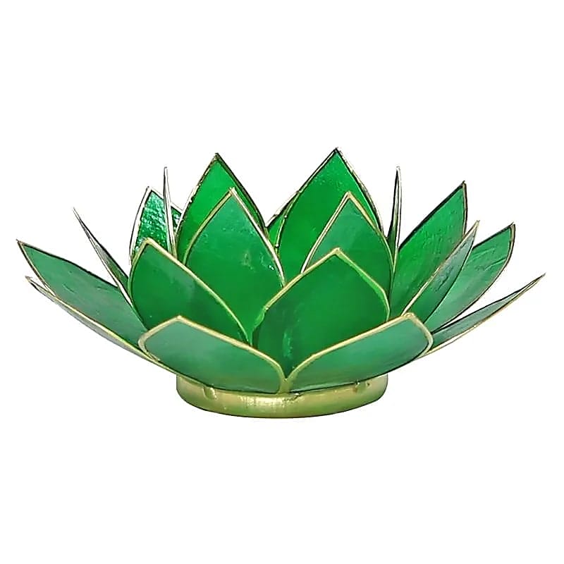 Suport de lumânare Lotus - verde