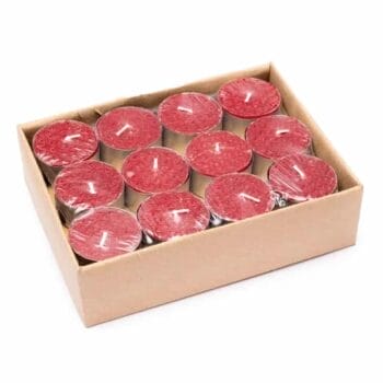 Lumânări de ceară cu aromă de trandafir Fair Trade – 1 buc. sau 24 buc.