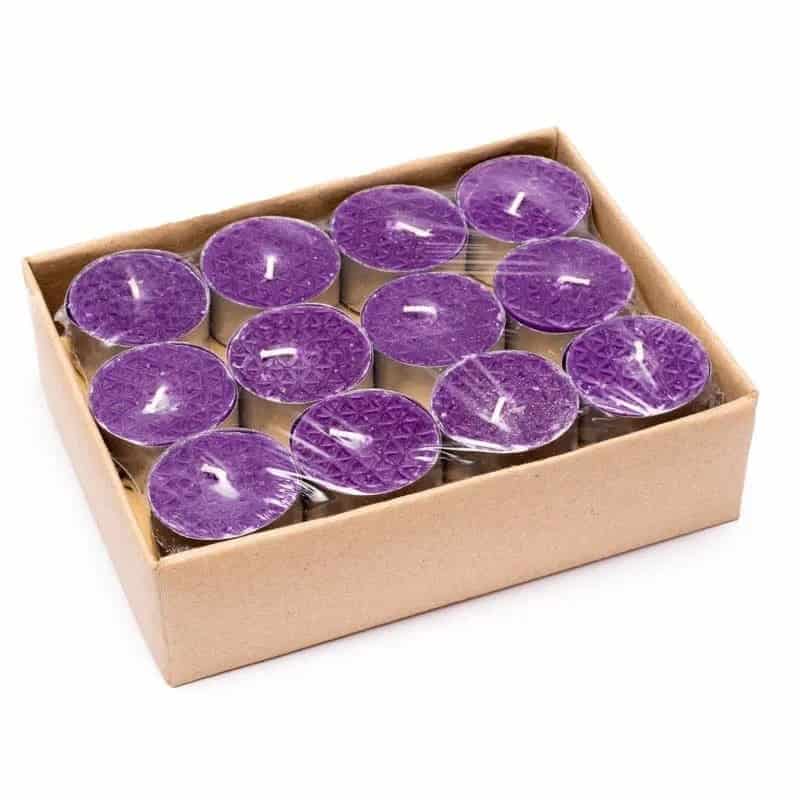 Lumânări de ceară cu aromă de lavandă Fair Trade - 1 buc. sau 24 buc.