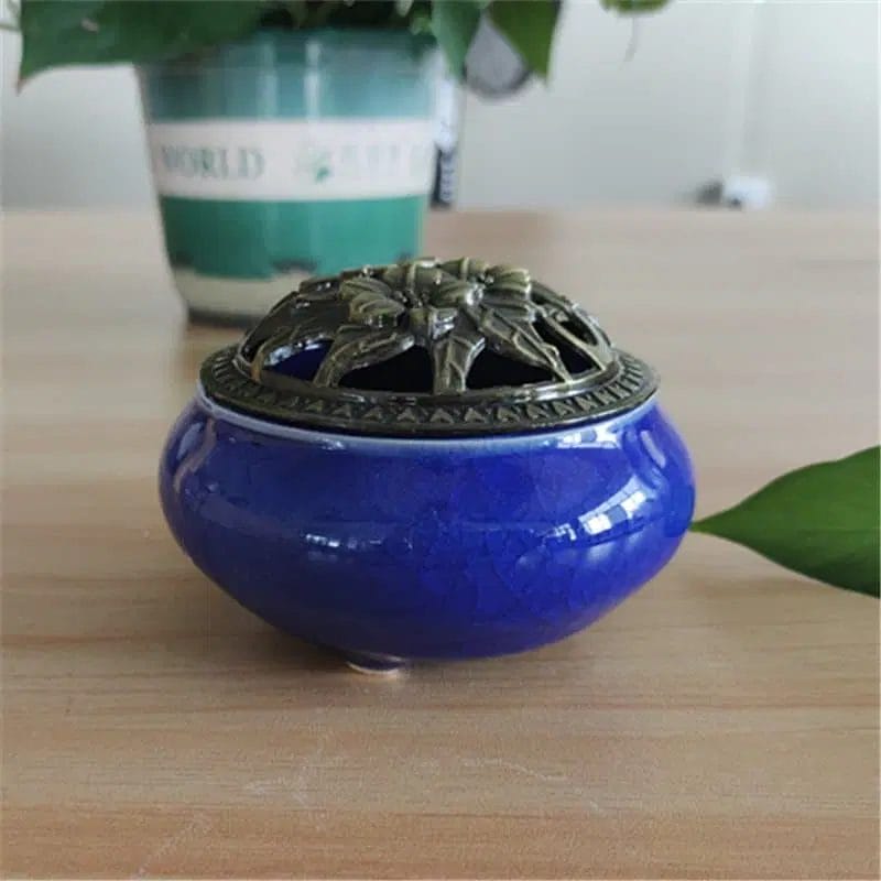 Arzător de tămâie albastru închis (cădelniță) - 3în1 - imagine 3