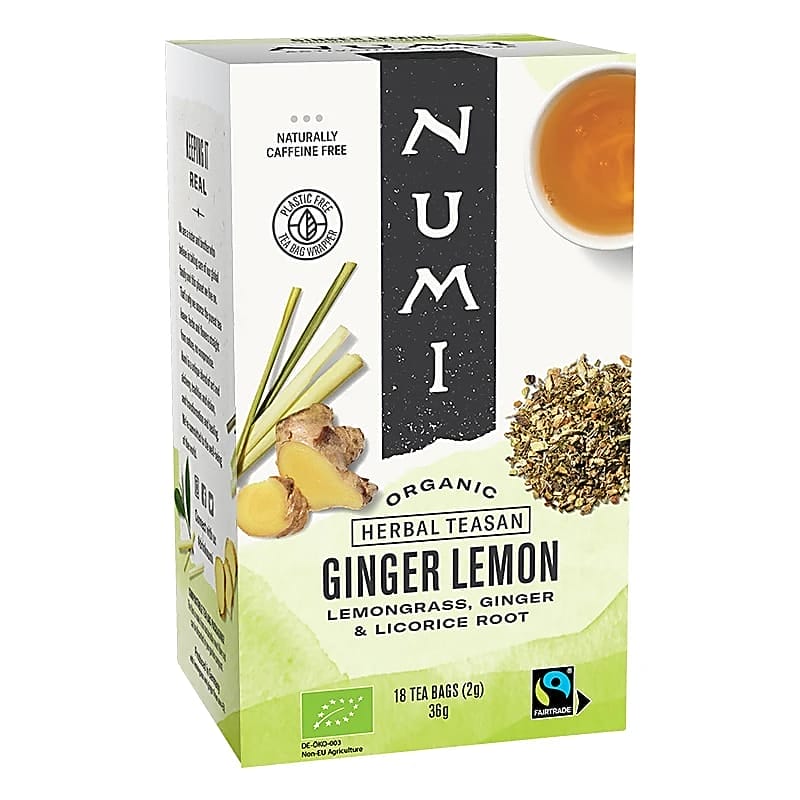 Ceai organic de ghimbir și lămâie Numi Organic Herbal Tea Ginger Lemon