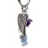 Breloc – Aripi de înger și ametist, cristal și angelit