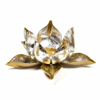 Sfeșnic Lotus Fairtrade – aur cu argint